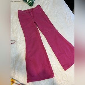 MOVING SALE
 🚨 Free People Pink Wide leg, high waisted Jeans Size 30